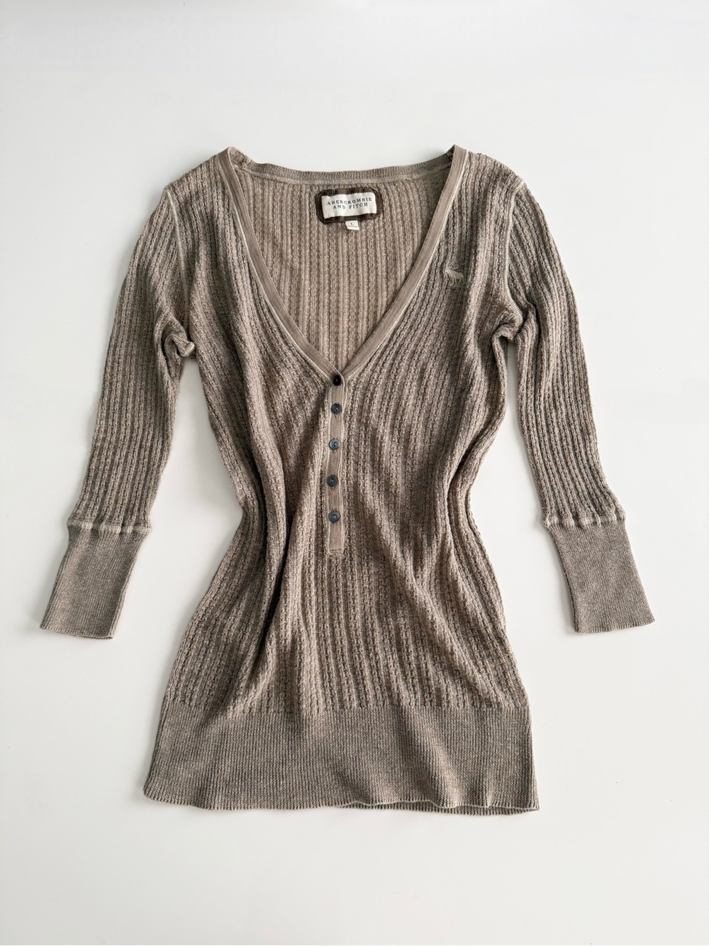 Abercrombie & fitch light brown Henley top